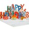 Paper Love Pop Up Christmas Card, Happy Holidays, Handmade 3D Popup Card, 5" x 7"